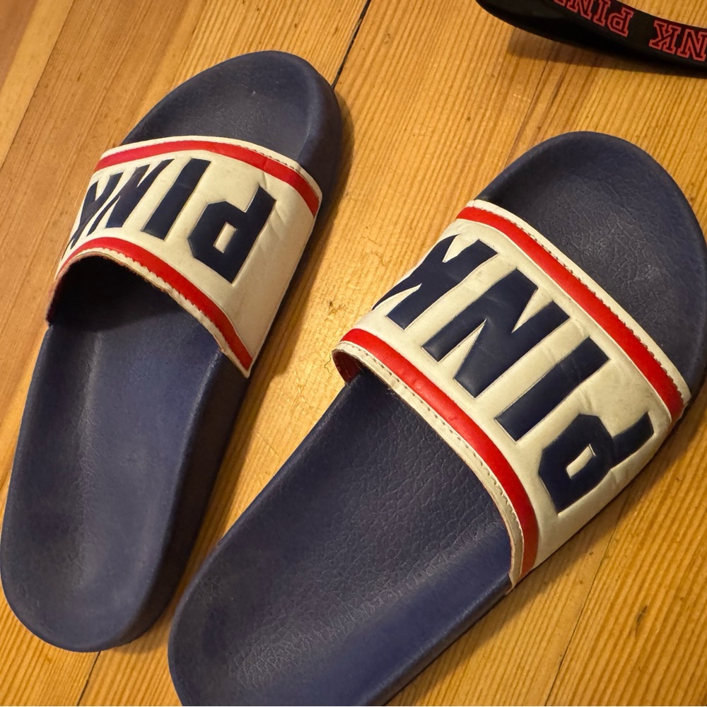 PINK Victoria's Secret Blue and White Sandals and bags - Picture 4 of 5